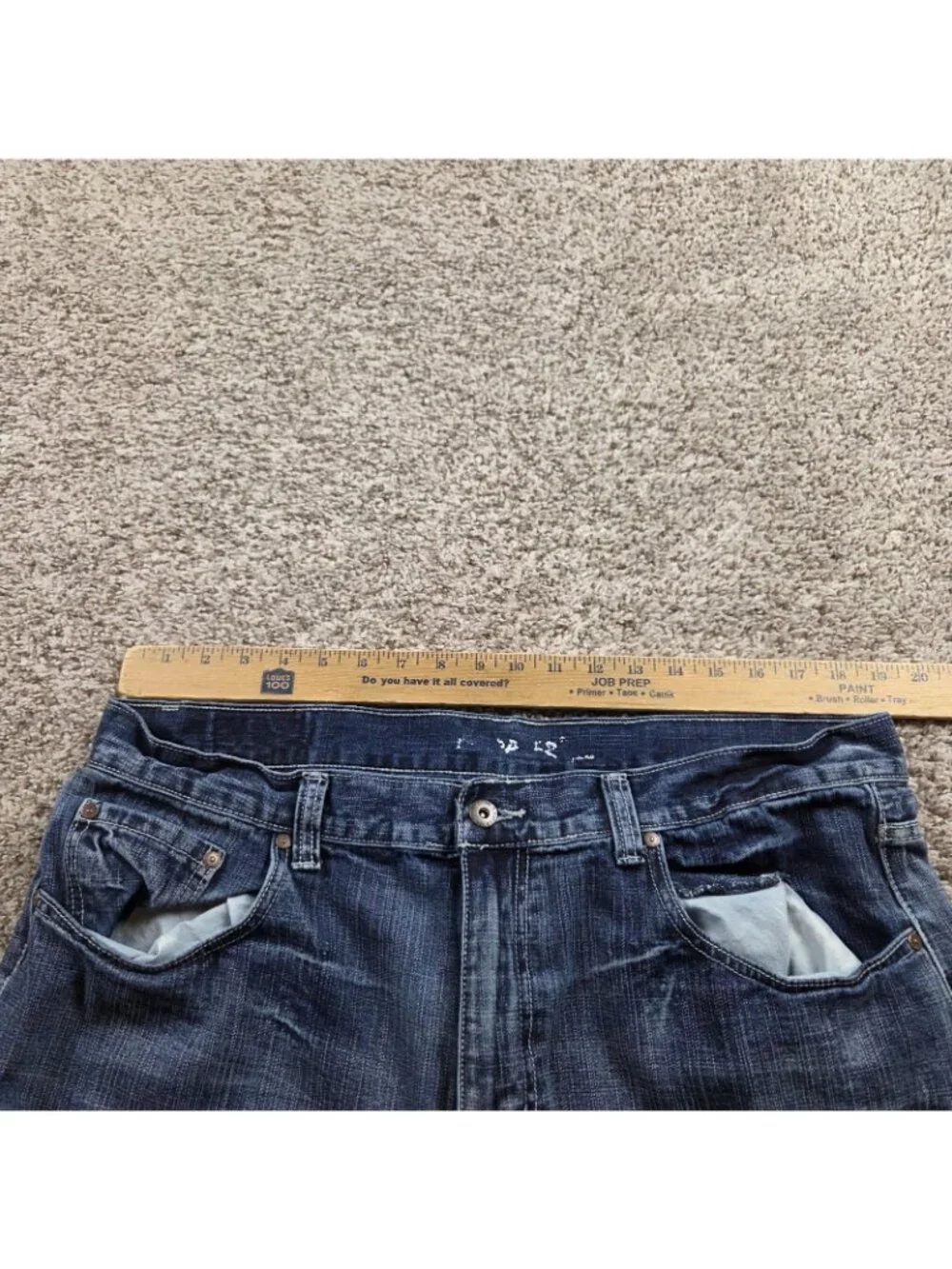 Flypaper Jeans Mens 38x32 Blue Cotton Denim Bootcut Dark Wash